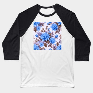 Blue Spring Flowers Baseball T-Shirt